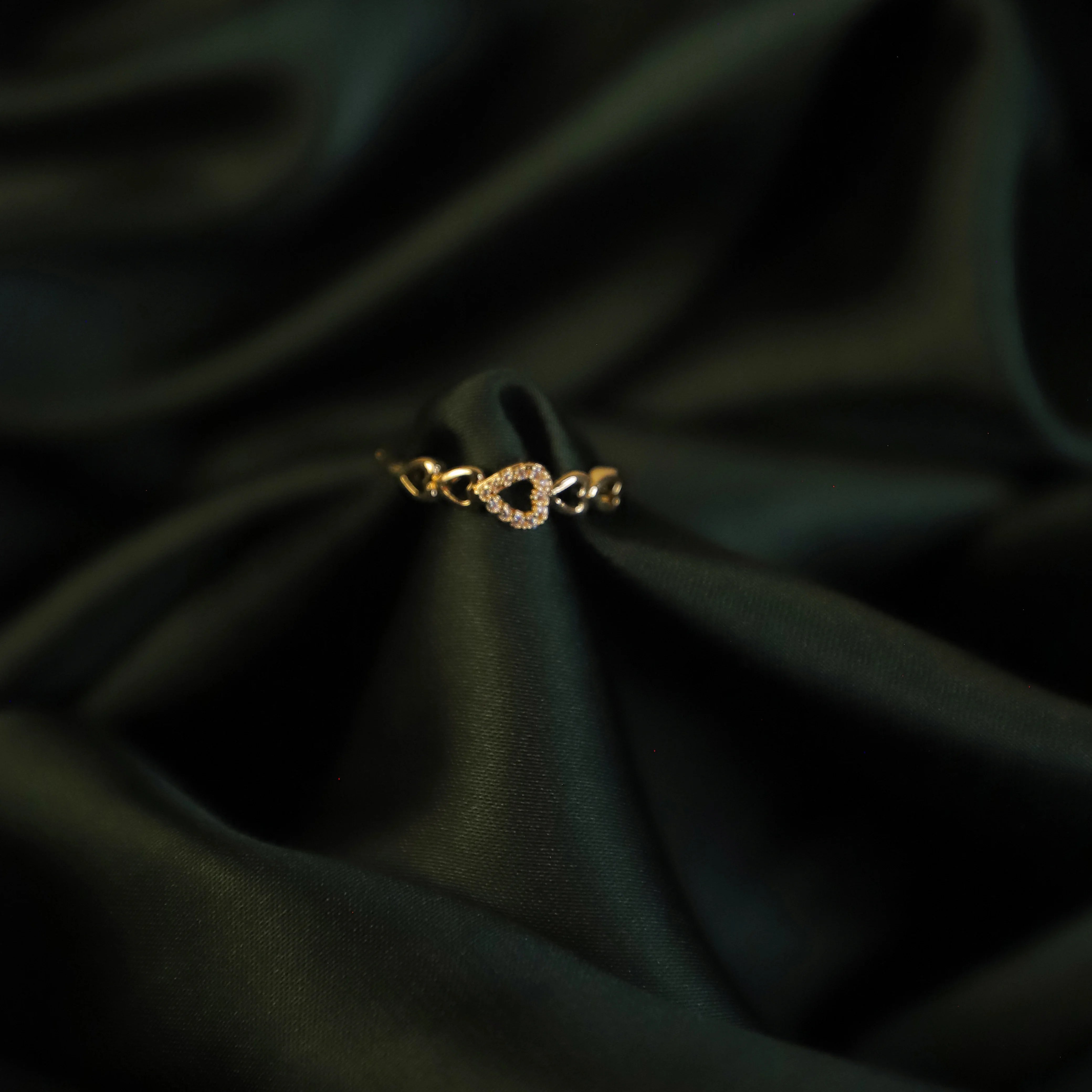 Thin CZ Line Stainless Steel Ring