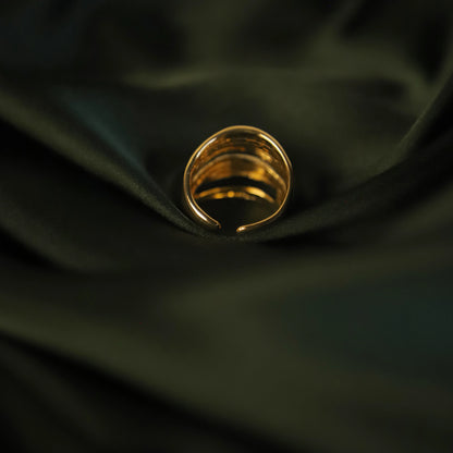 Twisted Rope Pure Metal Ring side view