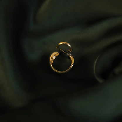 Minimalist Signet Pure Metal Ring side view