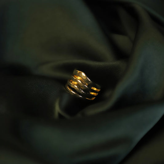 Beaded Edge Pure Metal Band Ring