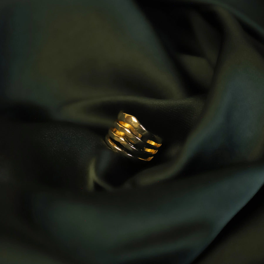 Beaded Edge Stainless Steel Band Ring