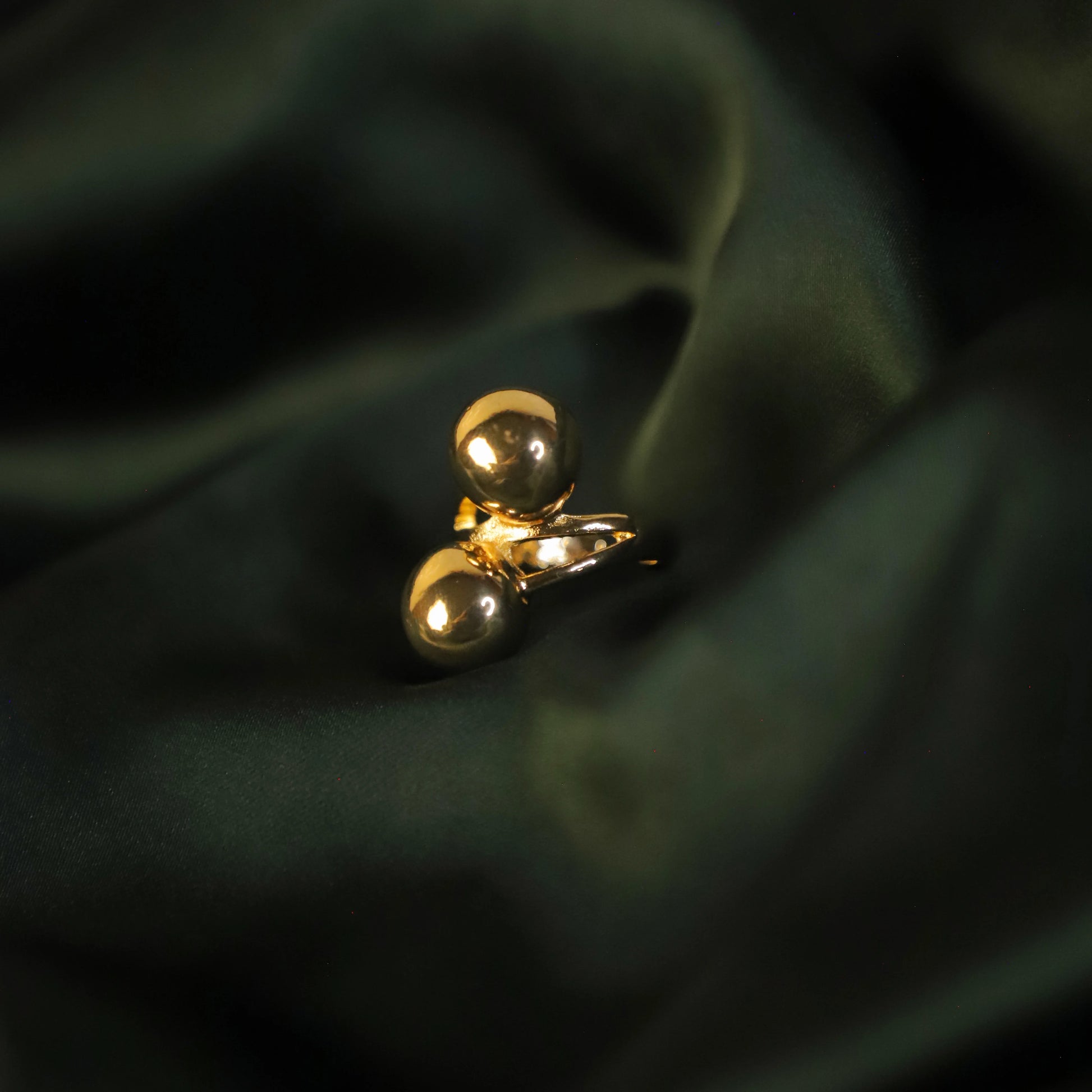 Interlocking Double Band Pure Metal Ring