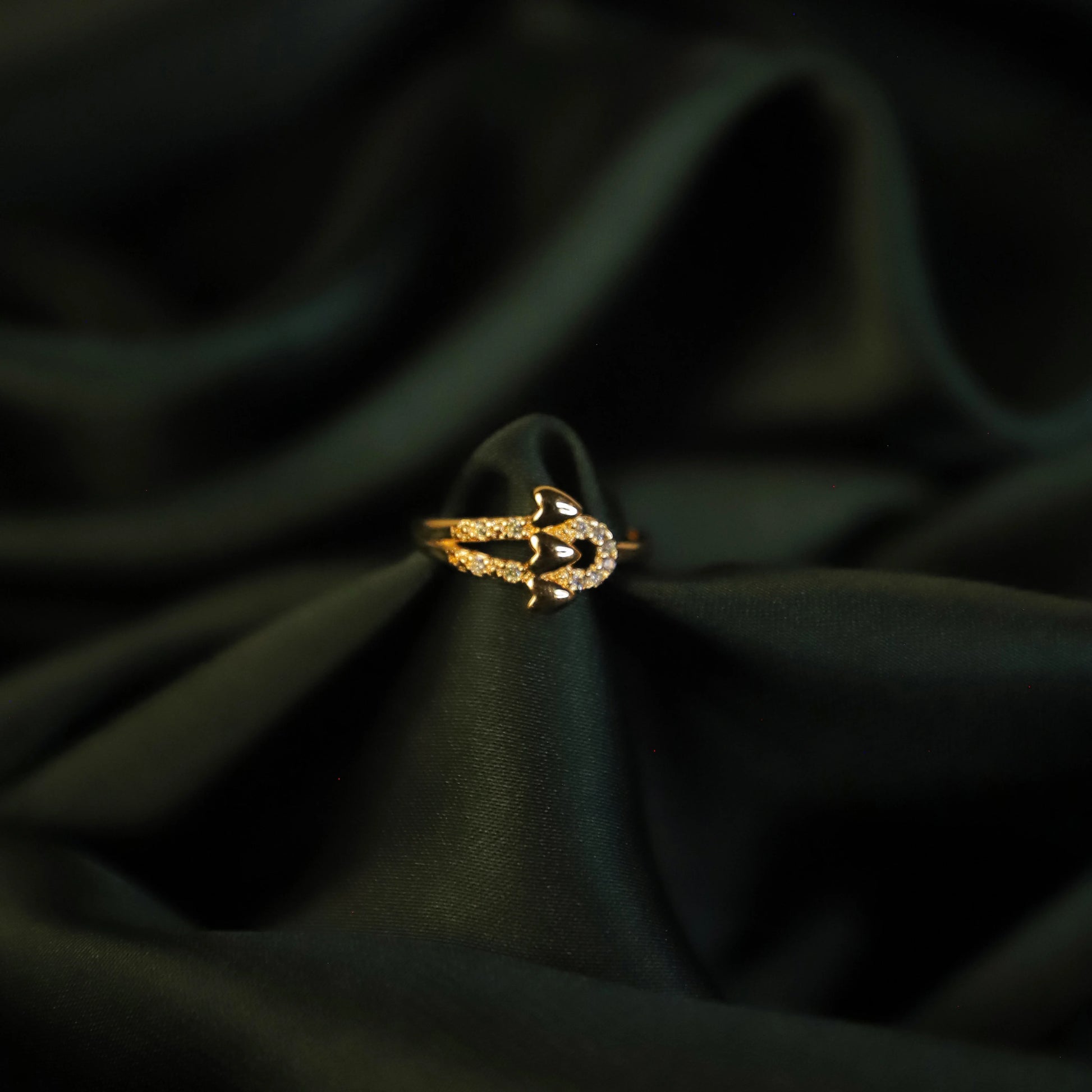 CZ Cluster Stainless Steel Ring