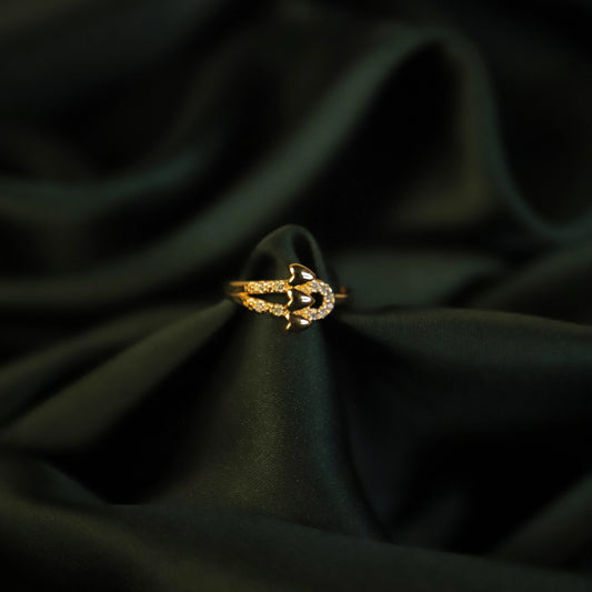 CZ Cluster Stainless Steel Ring