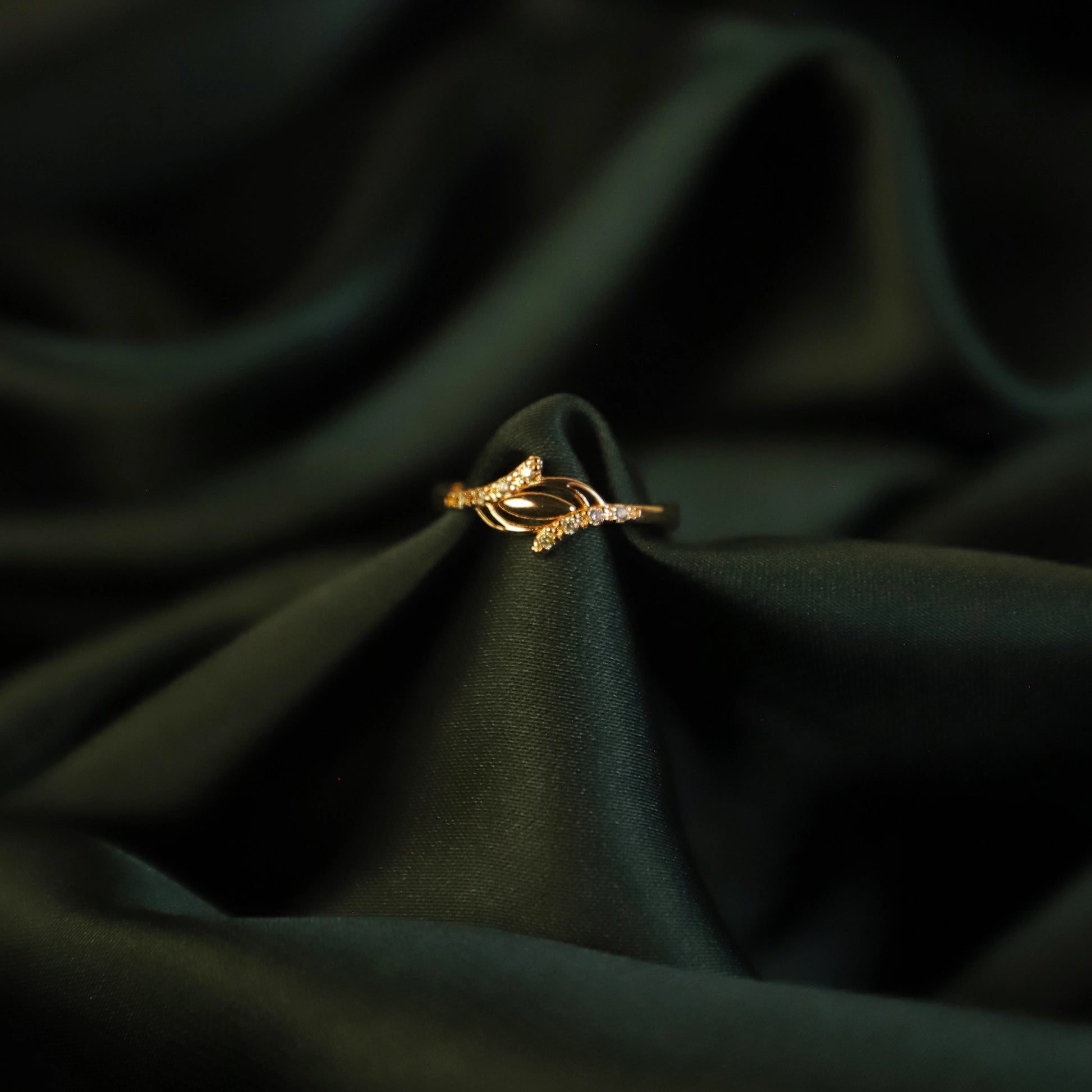 Twisted CZ Stainless Steel Ring
