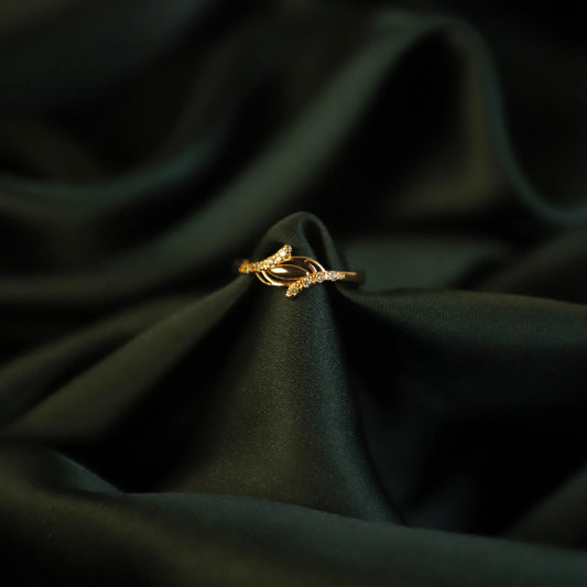 Twisted CZ Stainless Steel Ring