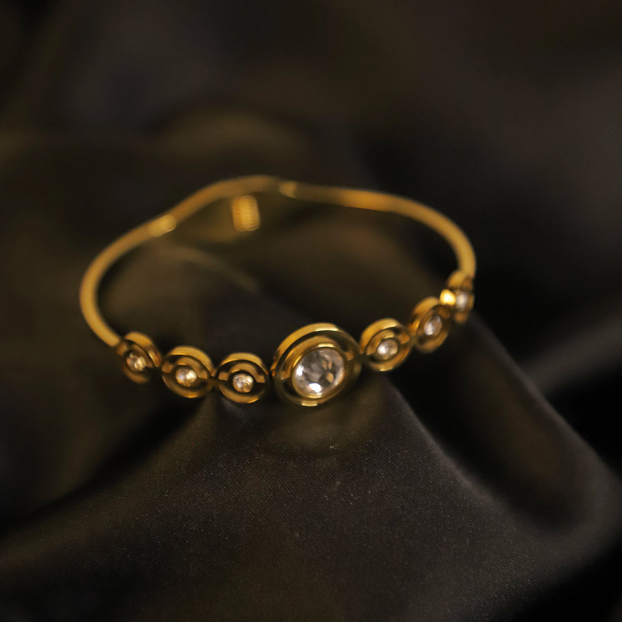 Dual View Stainless Steel Diamond Bracelet